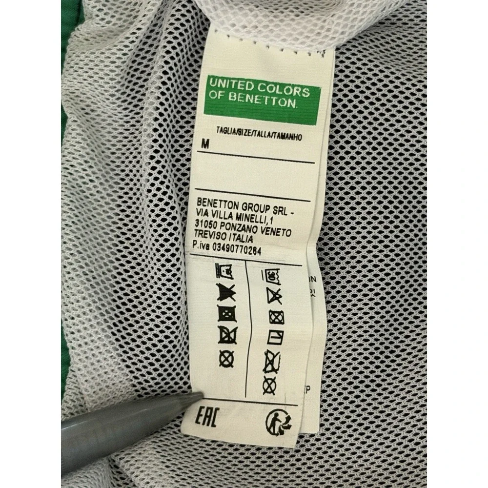 United Colors of Benetton swim shorts elastic drawstring waistband embroidered M